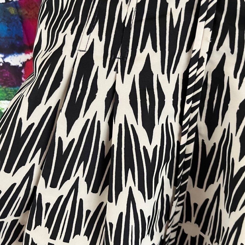 Anthropologie Plenty by Tracy Reese Dress Black White Sleeveless  8 Fit Flare - Picture 4 of 6